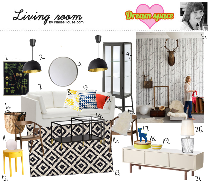 Anu livingroom mood board IKEA