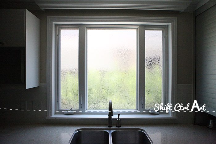 Our new kitchen window no more bathroom glass 1