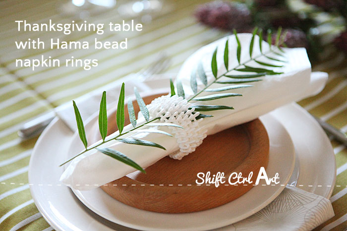 Hama bead napkin rings dare to diy thanksgiving table 1
