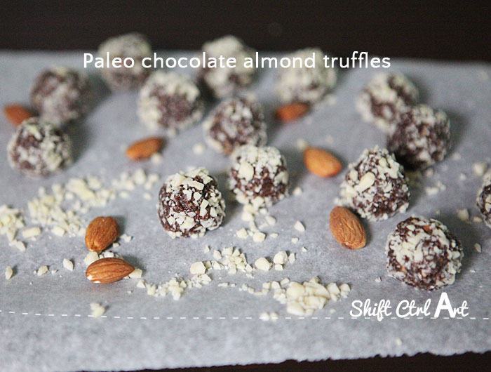 paleo chocolate almond truffles