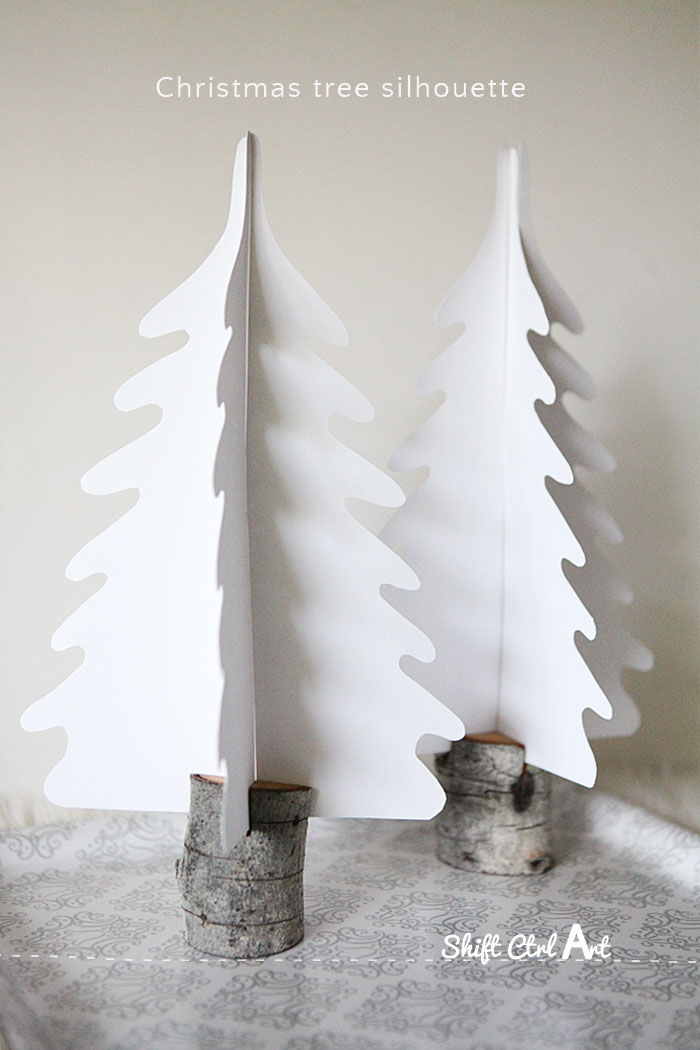 Christmas tree silhouette free printable 1