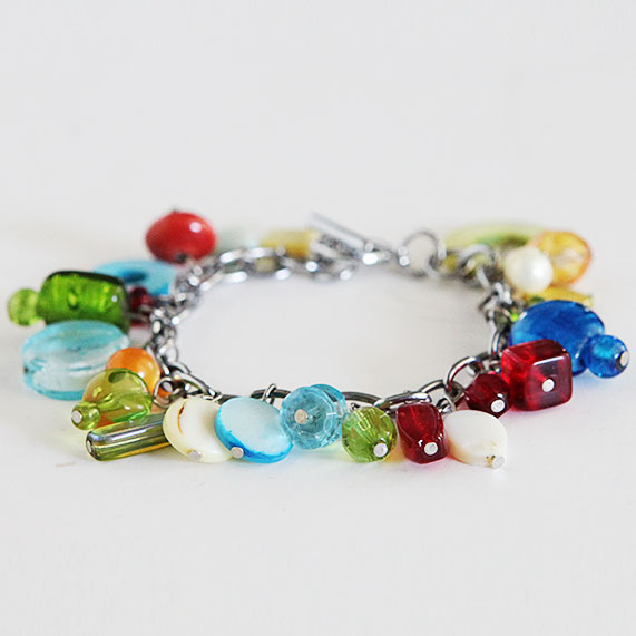 Jewel toned bracelet Dare to give hand made