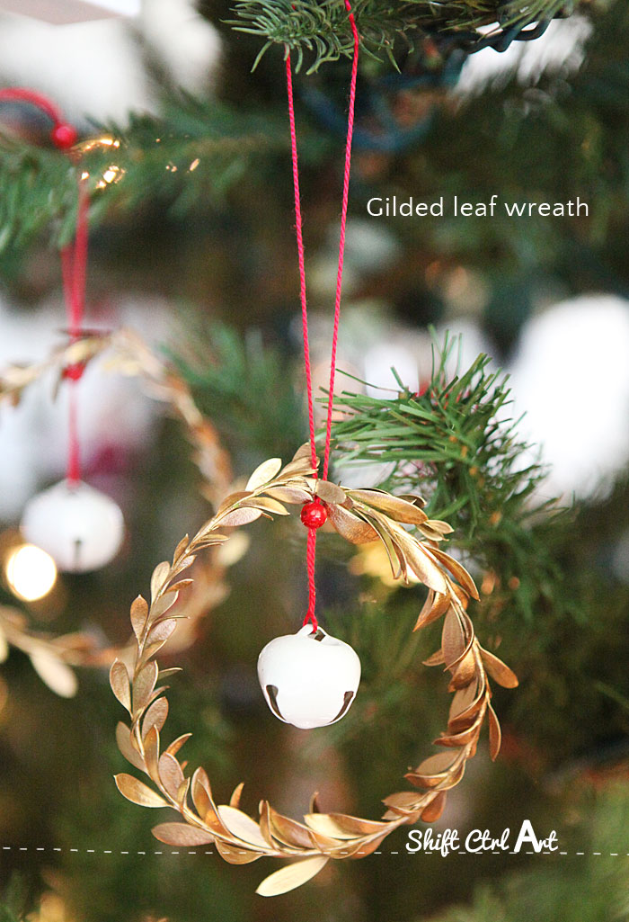 Jingle Mingle: leaf and jingle bell ornaments
