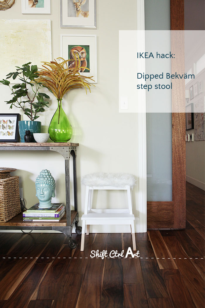 IKEA hack tejn bekväm step stool dipped upholstered 1