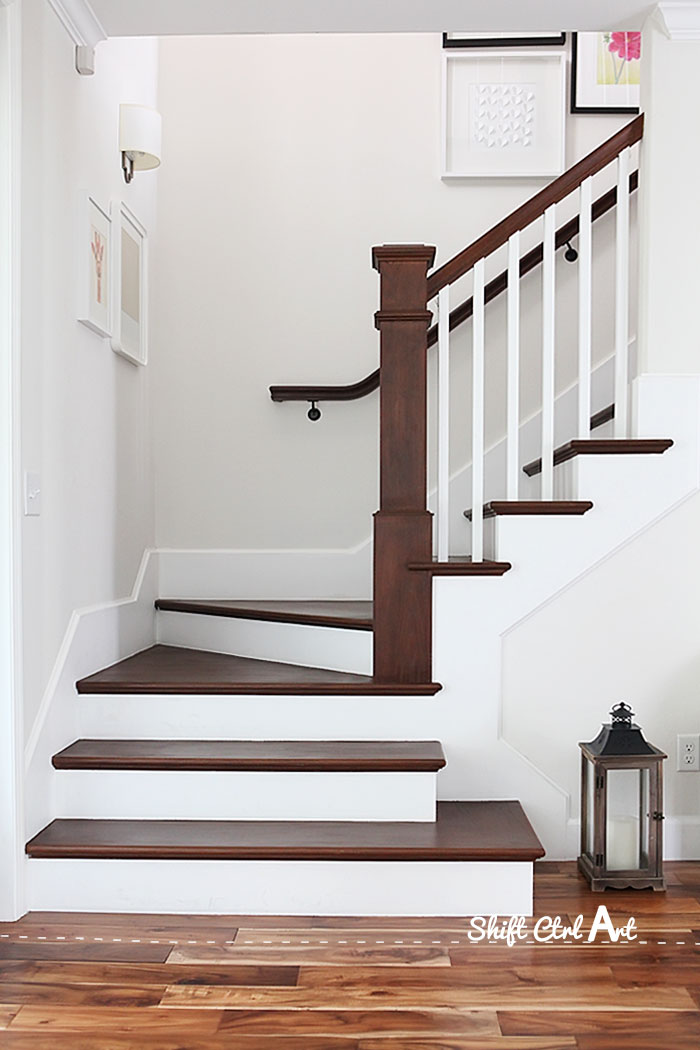 Staircase living dining kitchen after 1