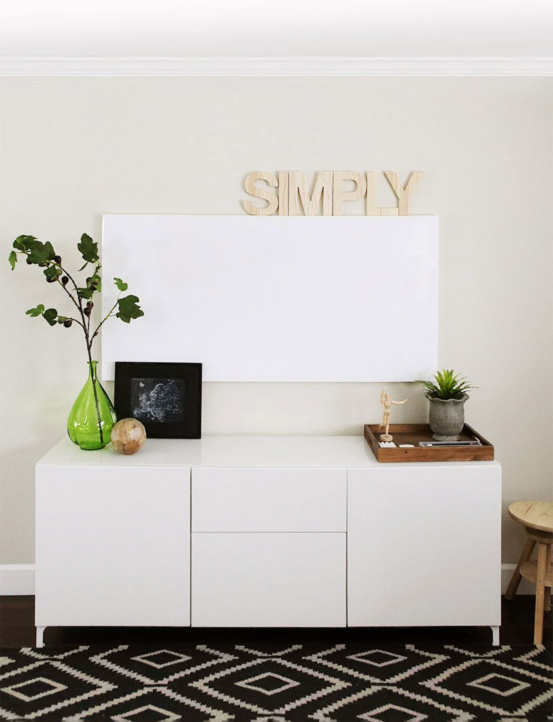 Home office make-over - the whiteboard wall