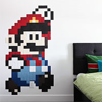 Pixel wall art - Mario gets SUPER sized