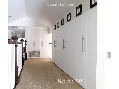 Upstairs hall - the reveal - see how my craft cabinet came together