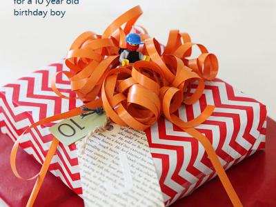 Birthday gift wrap idea for a tween boy