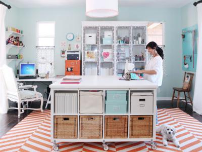 Great Finds: Ana's sewing room, aprons and cucumber snack