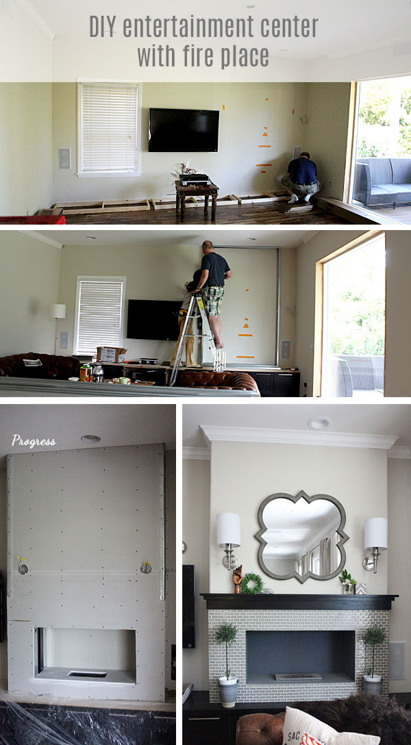 #DIY #entertainment center #fireplace