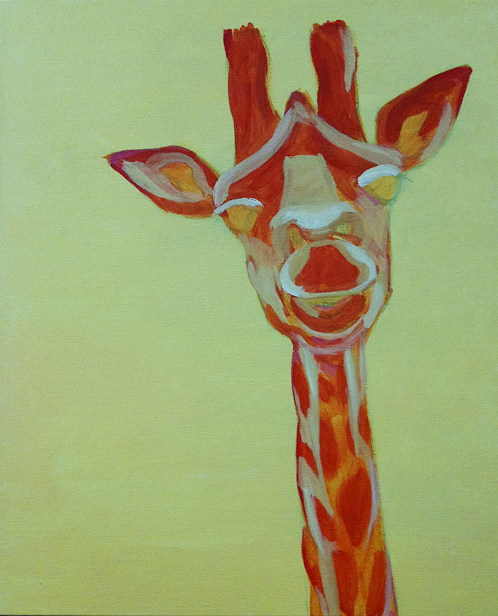 #Steps to #painting a #giraffe with #acrylic