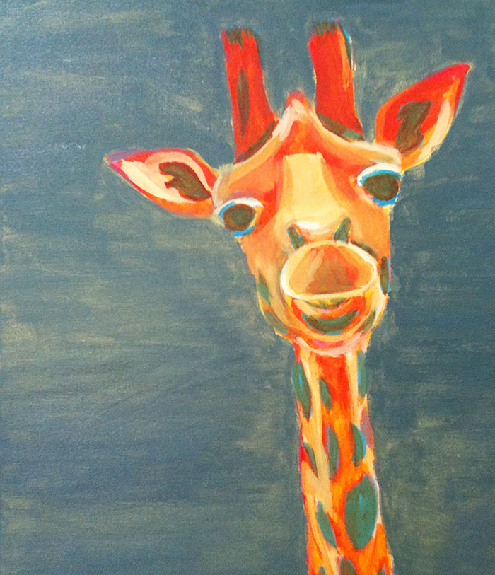 #Steps to #painting a #giraffe with #acrylic