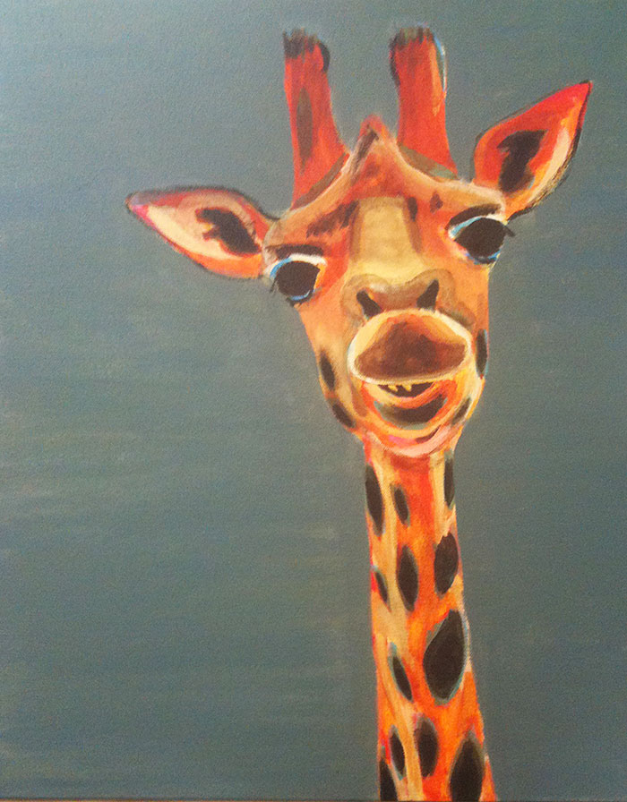 #Steps to #painting a #giraffe with #acrylic