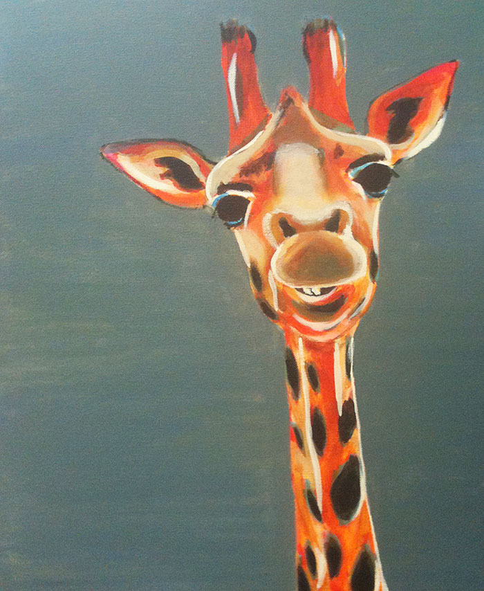 #Steps to #painting a #giraffe with #acrylic