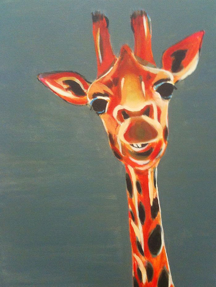 #Steps to #painting a #giraffe with #acrylic