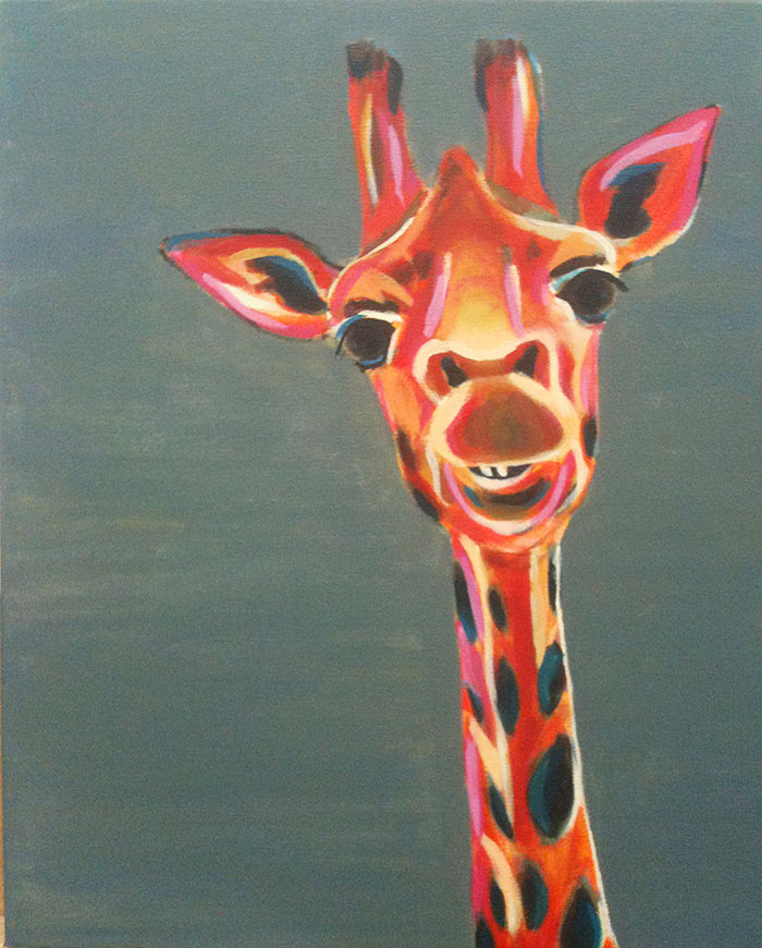 #Steps to #painting a #giraffe with #acrylic