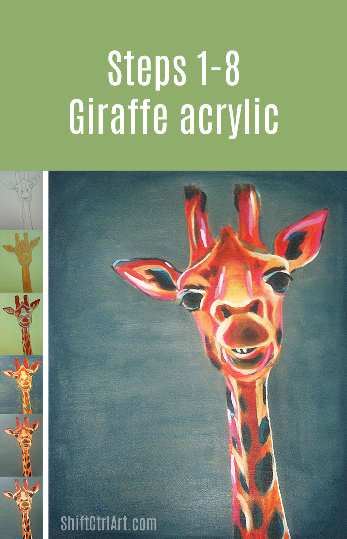 #Steps to #painting a #giraffe with #acrylic