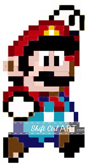 mario pixel grid