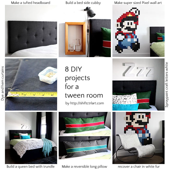 Use What You Have Build A Bed Side Cubby And 7 Other DIY Projects For   8 DIY Projects For A Tween Room 