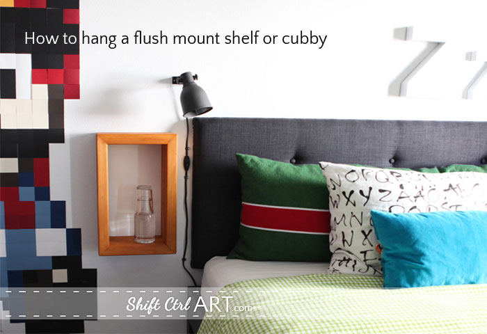 How to hang a flush mount shelf or cubby