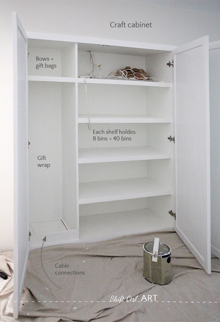 The upstairs hall - how I organize my craft cabinet