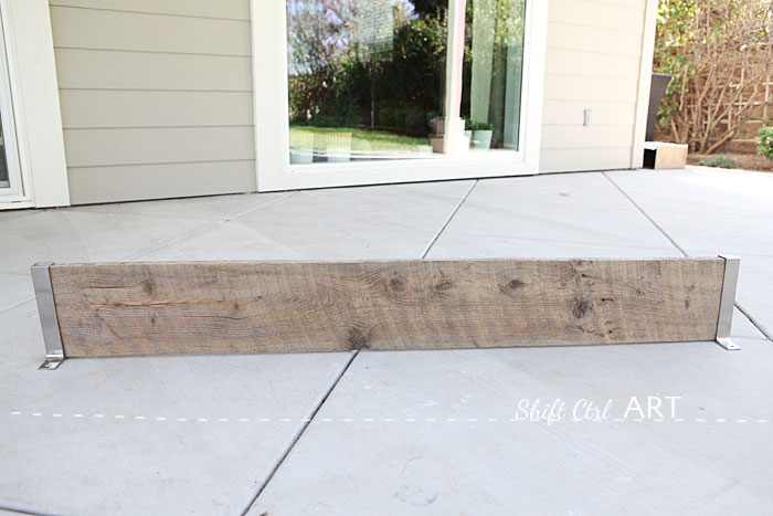 barnwood IKEA EKBY DIY shelf in dining room