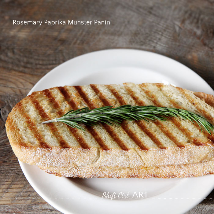 Fresh rosemary-paprika-Munster-cheese-panini