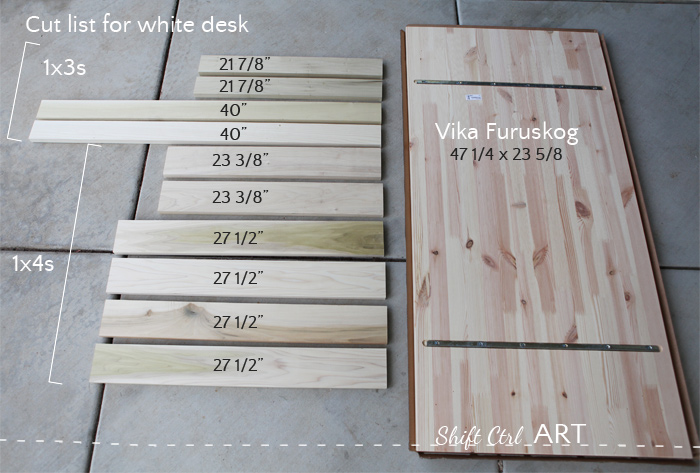 How to build a white modern desk with miter saw and kreg jig 1