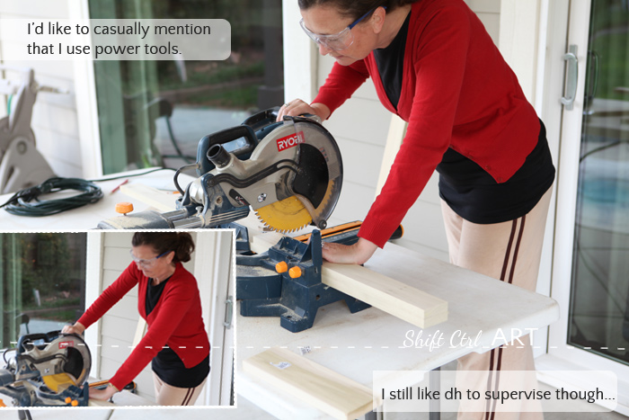 How to build a white modern desk with miter saw and kreg jig 1