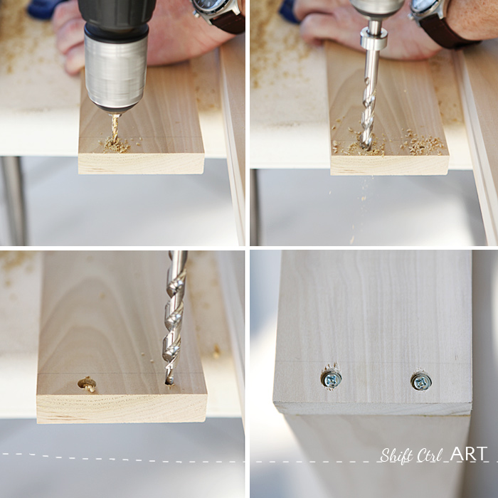 How to build a white modern desk with miter saw and kreg jig 1