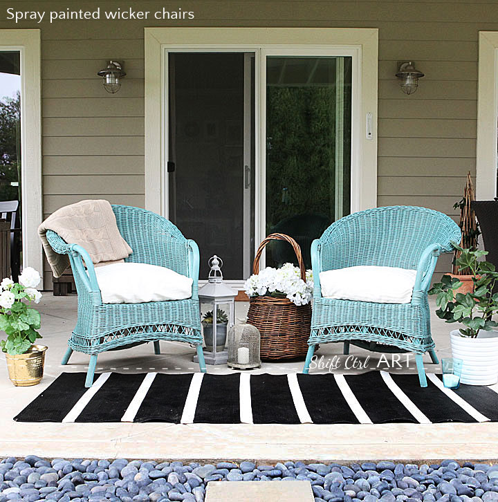 Spray Paint True Coat II wicker chair garden furniture