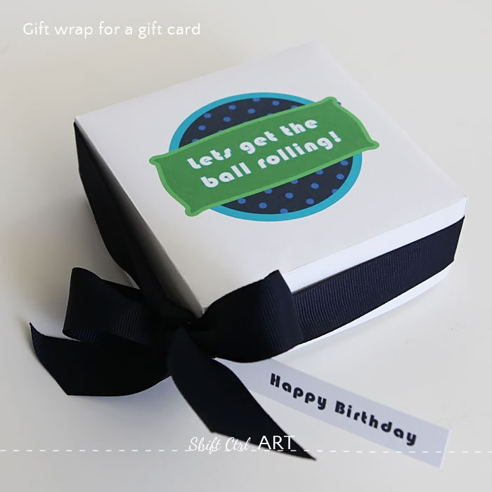 Gift wrap for a gift card lets get the ball rolling