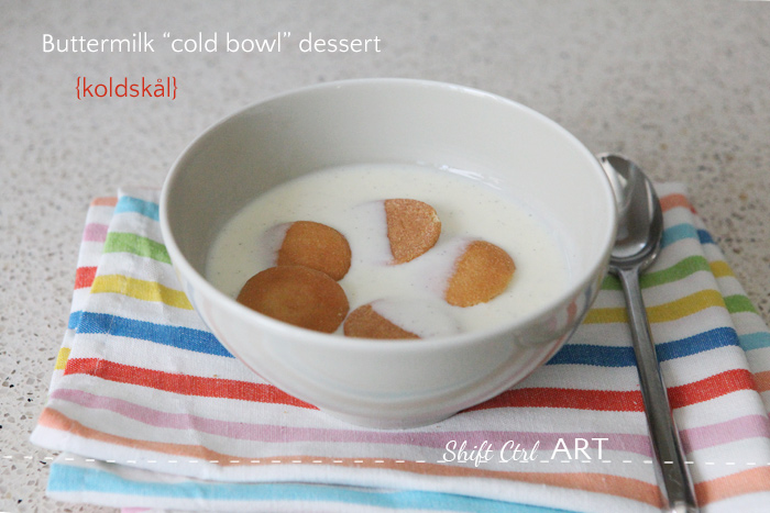 Buttermilk cold bowl kaernemaelks koldskael one egg base three crowd pleasing desserts