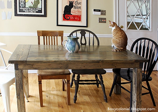 boxy colonial farmhouse table