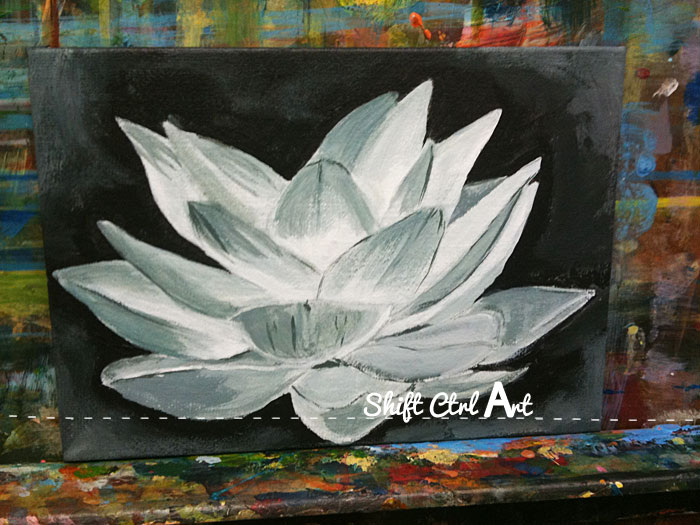 Lotus Flower Acrylic Painting