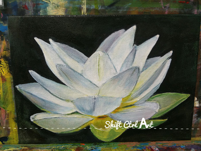 lotus flower oil acrylic on canvas 1