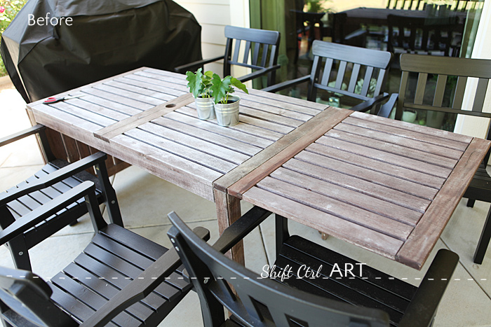 painting the outdoor furniture - how i got that barnwood color