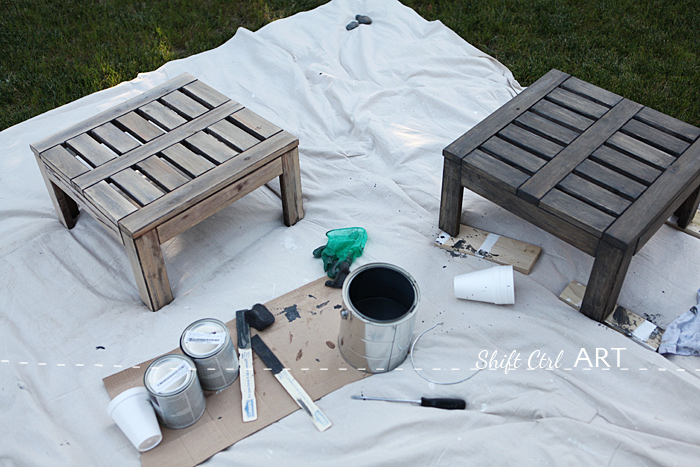 outdoor furniture painted barnwood color 1