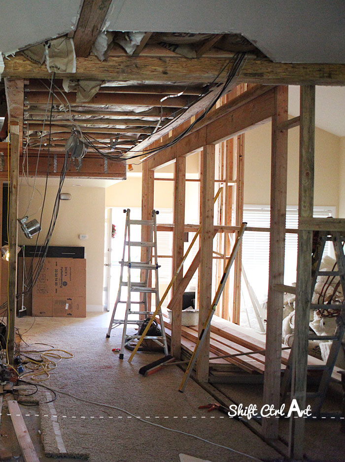 Entry hall during construction demo 1