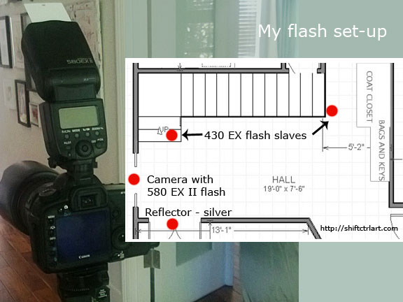 Flash set up fill natural light hall shoot 1