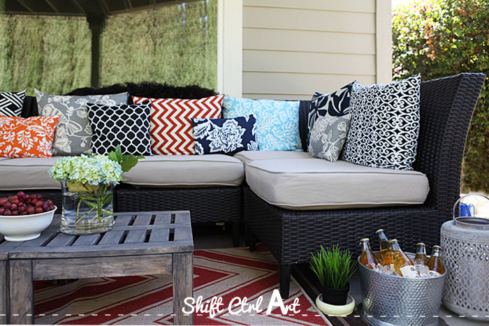 Outdoor lounge area patio reveal 9