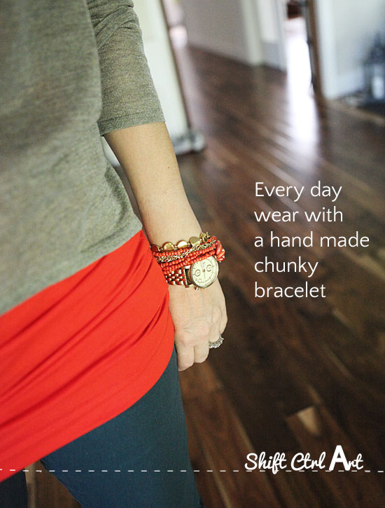 how to make a chunky bracelet jewelry 