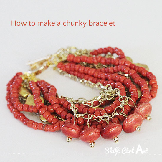 #DIY #chunky #bracelet jewelry 