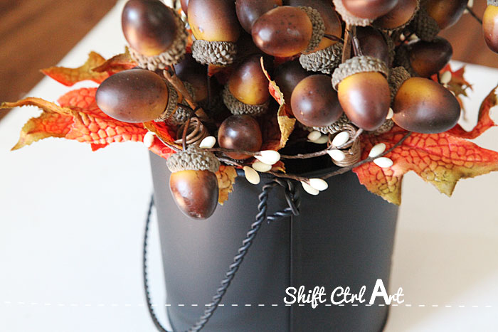 Acorn tin fall decor tutorial 1