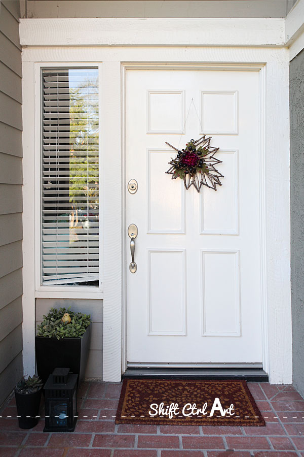 fall door wreath on leaf tutorial 1