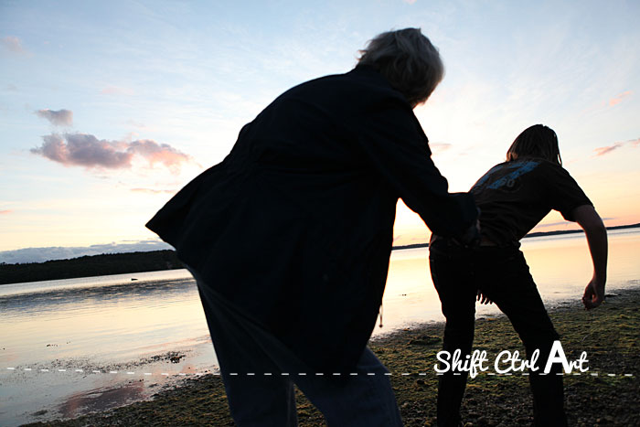 Sea shell tea light sunset Denmark 1