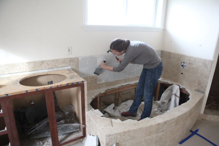 demo master bath