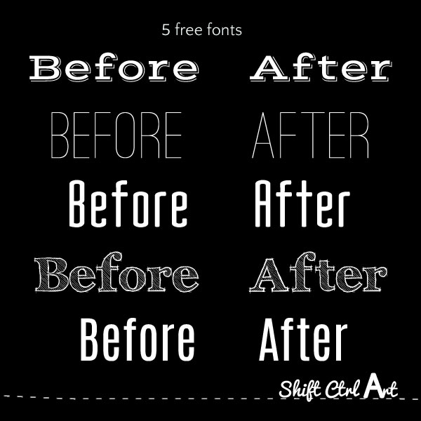 5 fonts