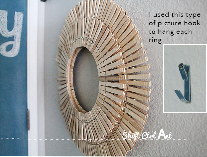 How to make laundry room art with clothes pins